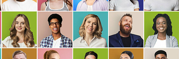 15 portraits of different people
